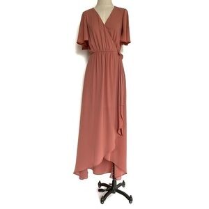 Show Me Your Mumu Sophia Wrap Dress Rustic Mauve Size Medium
